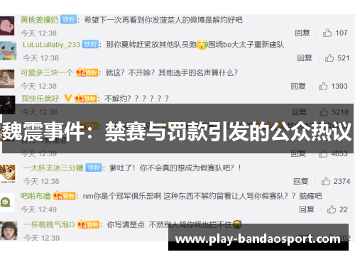 魏震事件:禁赛与罚款引发的公众热议 魏震事件:禁赛与罚款引发的公众热议